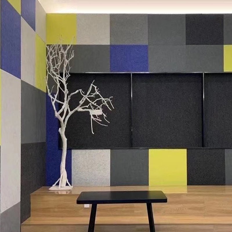 Home studio soundproofing material polyester fiber acoustic panel for sale