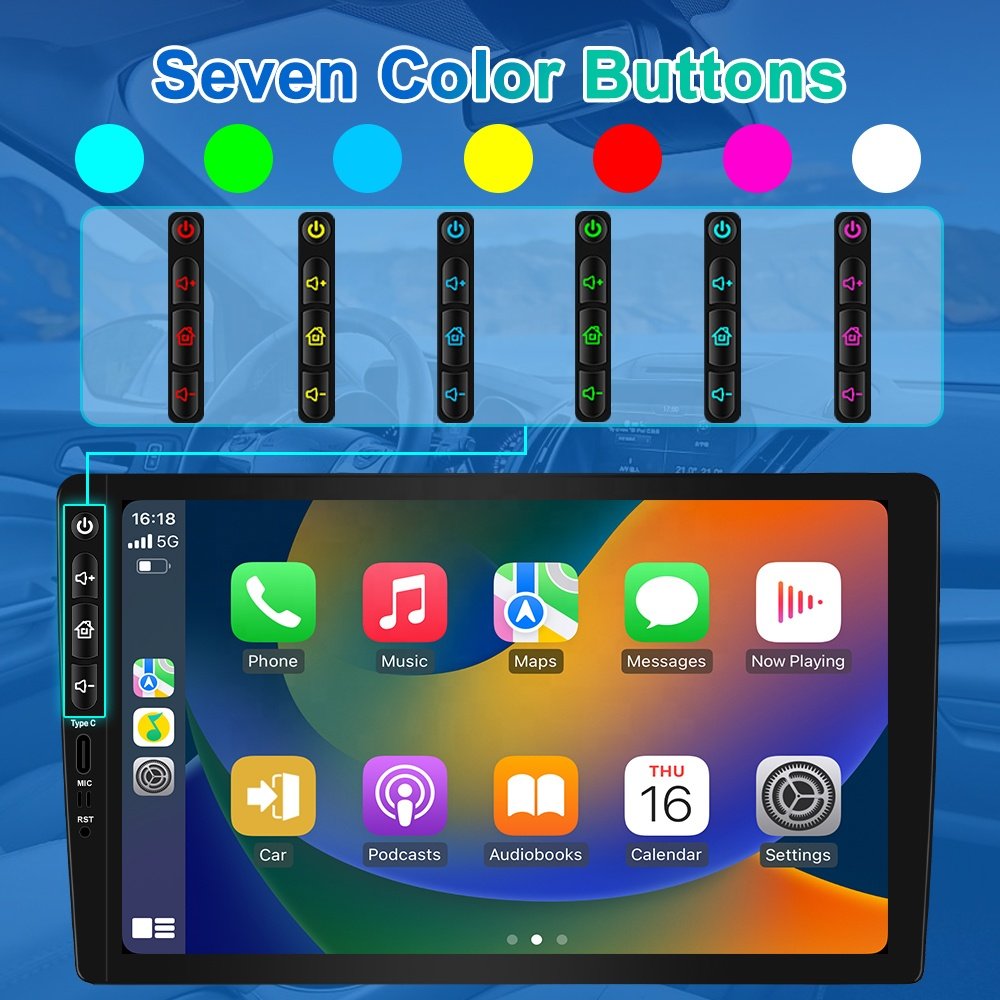 New Product 9 inch autoestereo Ram 2GB Rom 32/64GB BT Wifi Mirror Link DSP Android Auto Carplay 1 Din Car DVD Player