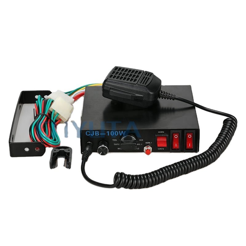 Electronic Warning Siren for Auto Portable Alarm Siren Speaker Remote CJB-100W 200W Amplifier 12v Car Amplifiers Audio Stereo