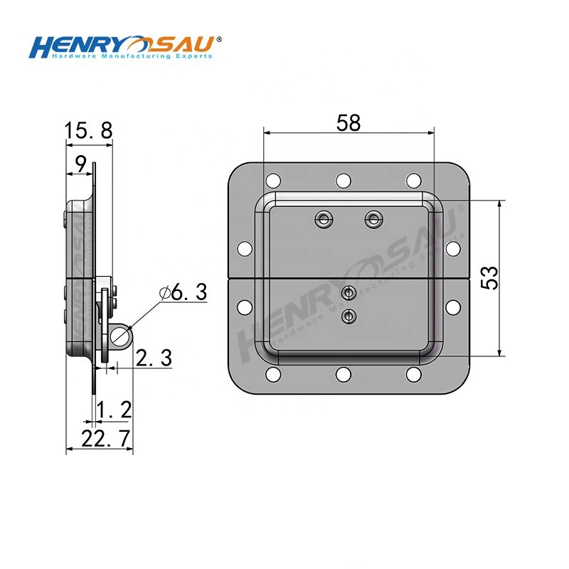 Speaker Accessories Parts Lock Special Tools Silver Small Recessed Butterfly Latches