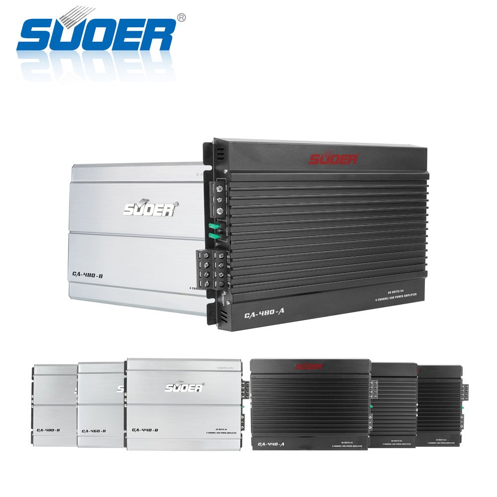 Suoer CA-460-A Hot Sale Car Music Amplifiers 12v 4 Channel Audio Amp Car Amplifier Korea
