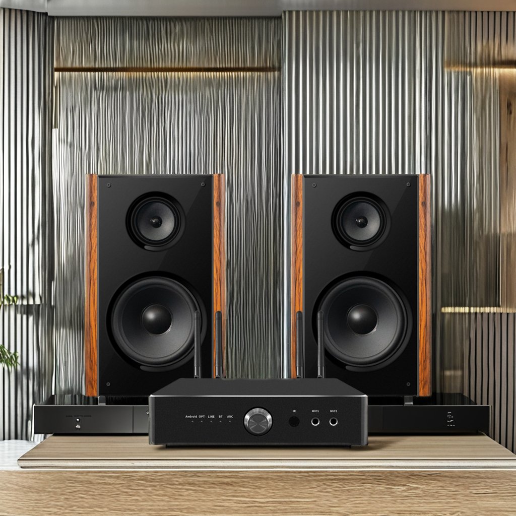 IHOMELIFE Hot Sales3 Channel Ktv Home Theatre System 2 Mics Input Speaker Mixer Professional Audio Stereo Amplifiers 600w