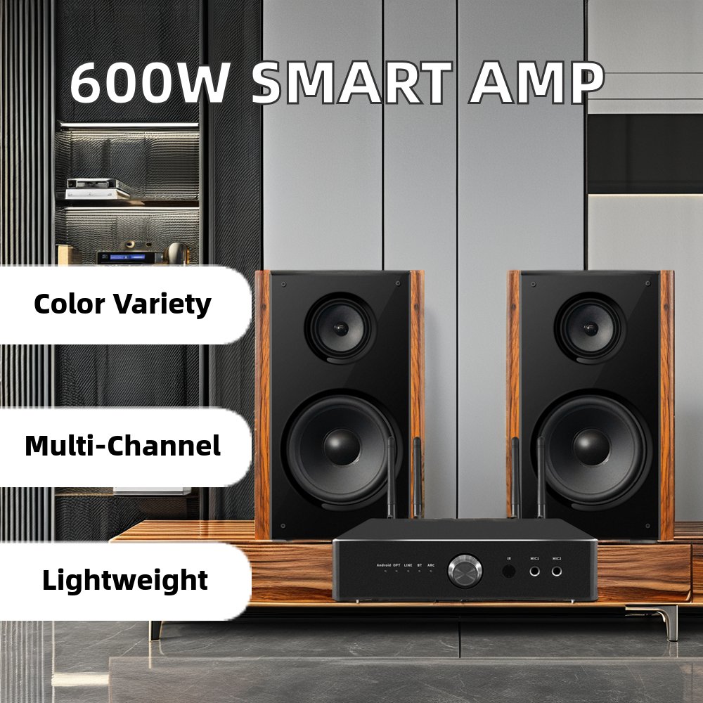 IHOMELIFE Hot Sales3 Channel Ktv Home Theatre System 2 Mics Input Speaker Mixer Professional Audio Stereo Amplifiers 600w