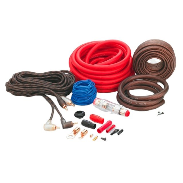 High Quality True 4 Gauge Car Amplifier Install Kit 4awg/8awg/10awg OFC CCA Car Amplifier Wiring Kit