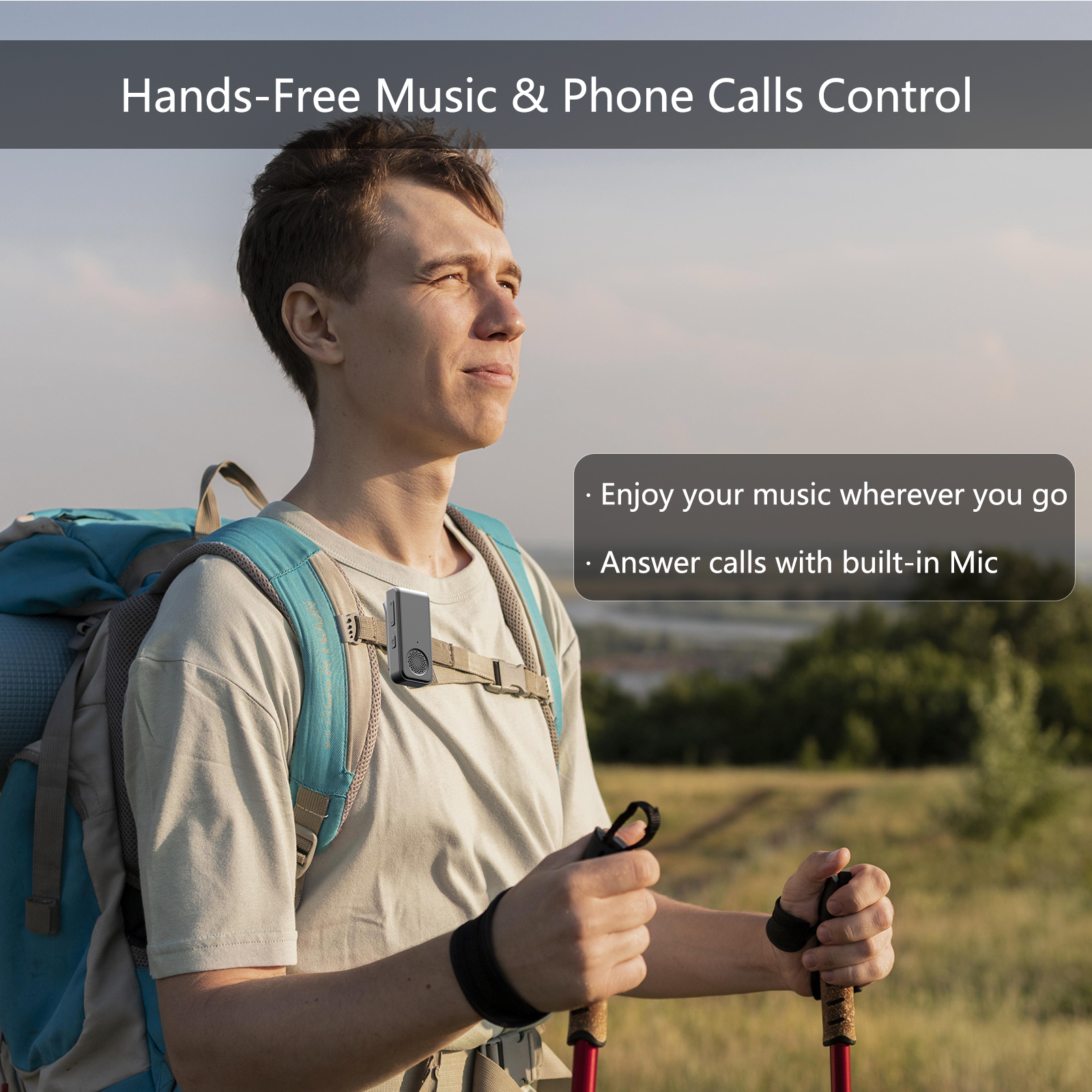 Wearable Waterproof Bluetooth Speaker Handsfree Noise Reduction Dustproof Clip-On Wireless Portable Bluetooth Speakers