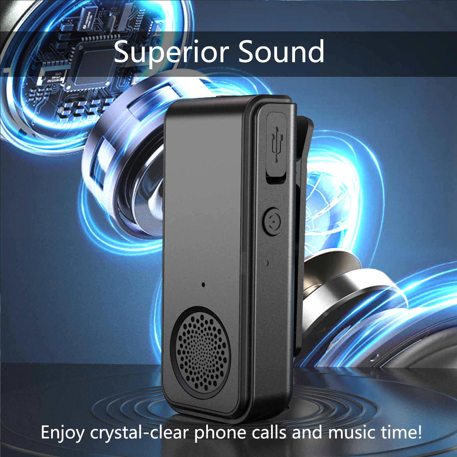 Wearable Waterproof Bluetooth Speaker Handsfree Noise Reduction Dustproof Clip-On Wireless Portable Bluetooth Speakers