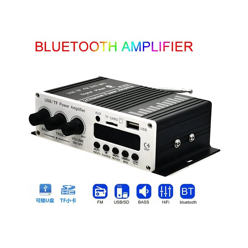 Wireless BT Stereo Power Amplifier 20W Dual Channel Sound Audio Stereo Receiver for Home Computer Via RCA
