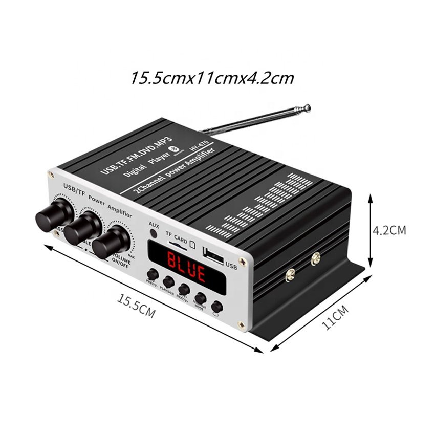 Wireless BT Stereo Power Amplifier 20W Dual Channel Sound Audio Stereo Receiver for Home Computer Via RCA