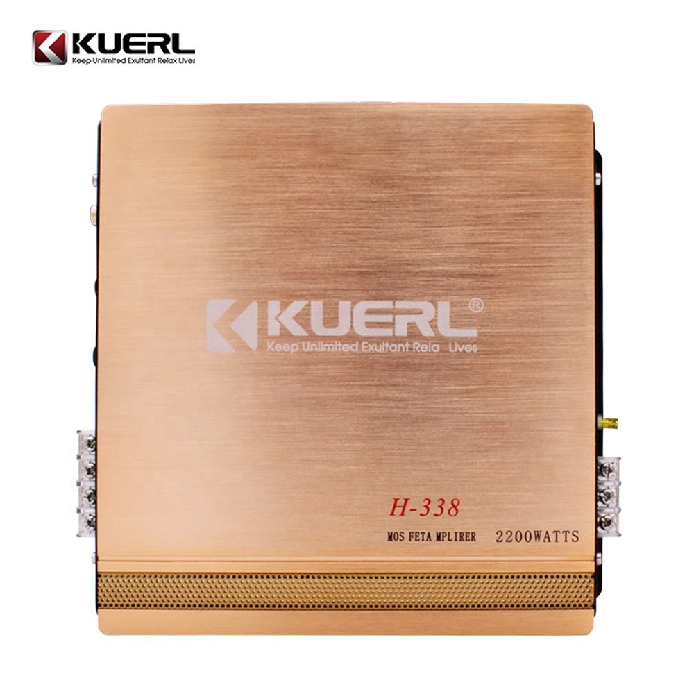 KUERL 12V Subwoofer Amplifier High Power 2 Channel Car Amplifier Class AB Auto Audio Power Amplifier