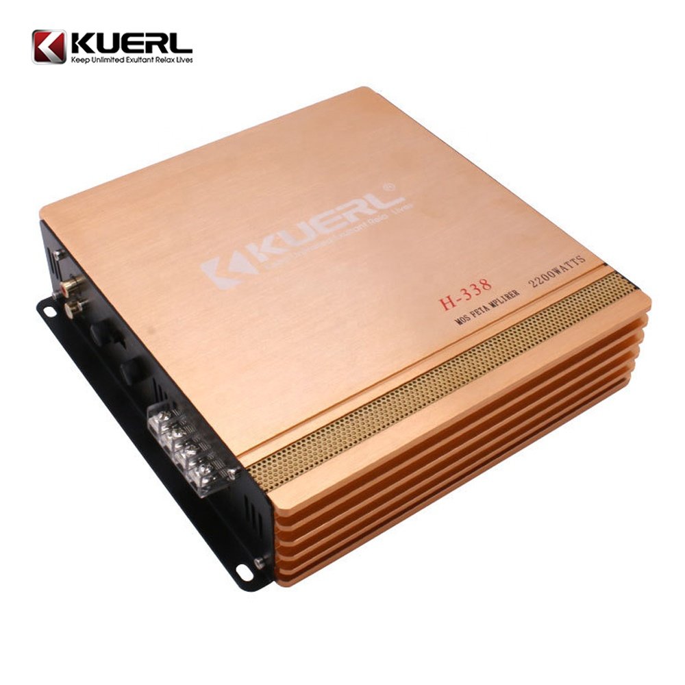KUERL 12V Subwoofer Amplifier High Power 2 Channel Car Amplifier Class AB Auto Audio Power Amplifier