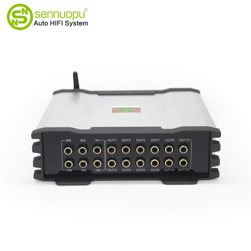 Sennuopu Car DSP Amplifiers 8 Channel with 12 Channel DSP Remote Controller Power Stereo Audio Amp