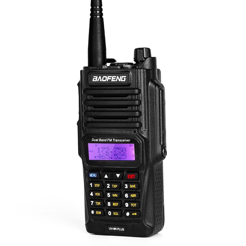 Baofeng UV-9R Plus IP67 Waterproof VHF UHF Dual Band Standby Professional Black 5W Wireless Long Range Transmitter Walkie Talkie