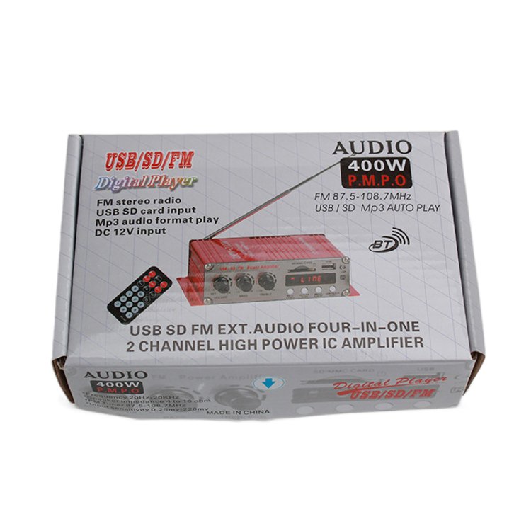 12V Hifi 2 Channel Class Car Audio Amplifiers BT Wireless Mini Amplifier