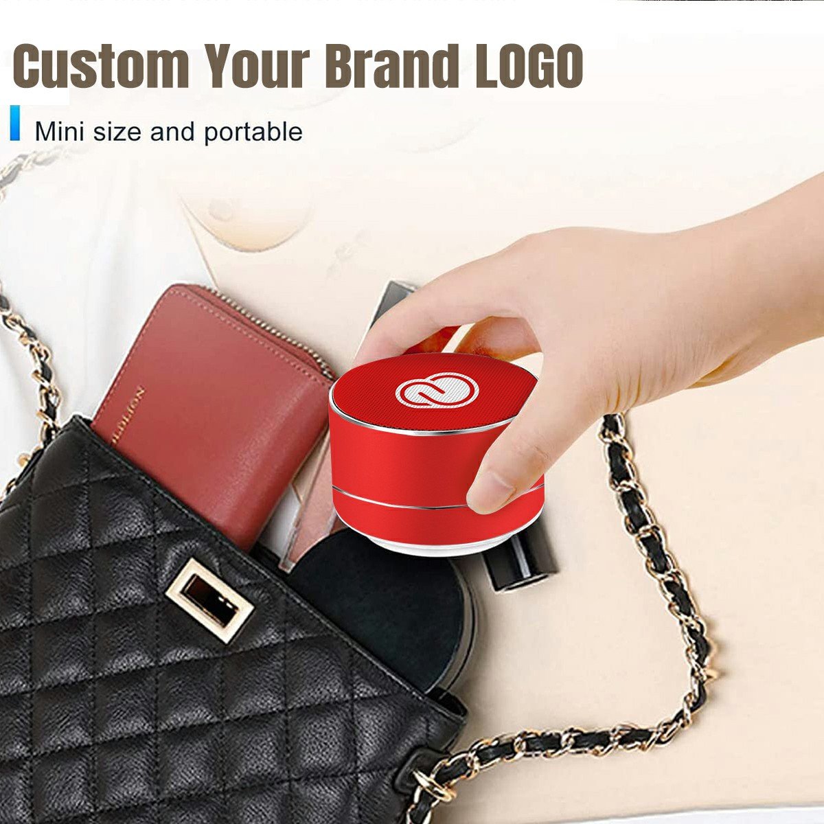 2024 Custom Logo Wireless Portable Bluetooth Speaker With 2 In 1 Charger For Business Promotion Gift Sets Electronic Gift