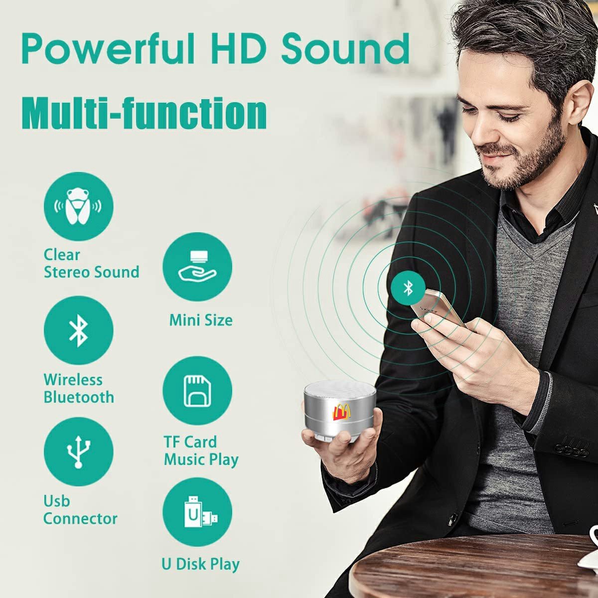 2024 Custom Logo Wireless Portable Bluetooth Speaker With 2 In 1 Charger For Business Promotion Gift Sets Electronic Gift