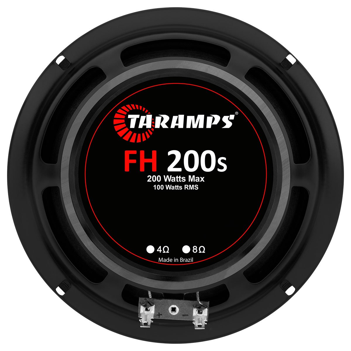 Taramps 6" FH 200S 4 or 8 Ohms Car Audio Speaker 100 Watts Rms 200W Max Woofer Mid Bass to Mid High Loudspeaker 6 Inches Full
