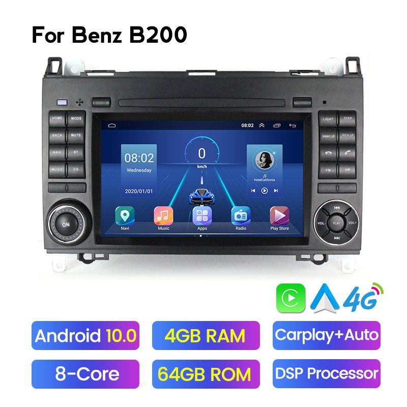 MEKEDE for Mercedes Benz B200 Sprinter W906 W639 AB Class W169 W245 Viano Vito 4GB+64GB Car Dvd Gps Head Unit Wifi BT Autoradio