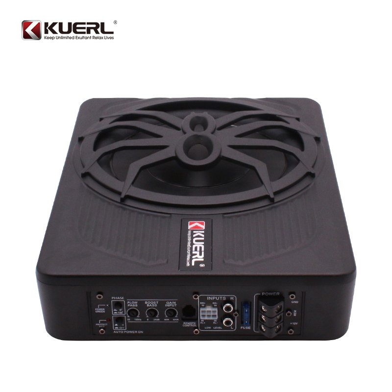 New Model 10 Inch 800W Auto Under Seat Super Thin As 5.5mm Active Subwoofer Slim Amplifier Subwoofer for Car