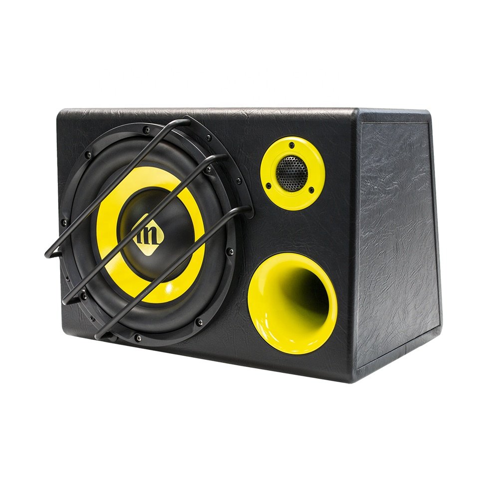 MAGICAL 12 Inch 600W Wooden Cabinet 12V Aluminum Panel Big Magnet Subwoofer 12 Inch Car Subwoofer and Amplifier Combo