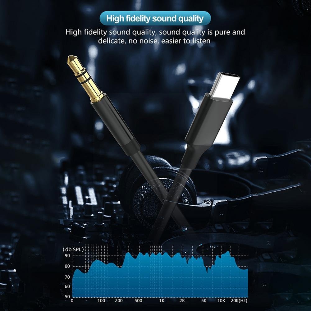 Aux Audio Cable Type-C USB-C To 3.5mm Male Audio Jack AUX Cable Adaptor Wire Line For Xioami Huawei Accessories