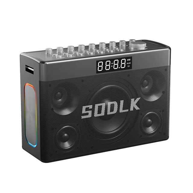 2024 woofer megaphone karaoke system boombox DJ smarts speakers professional sound portable wireless speakers with led light