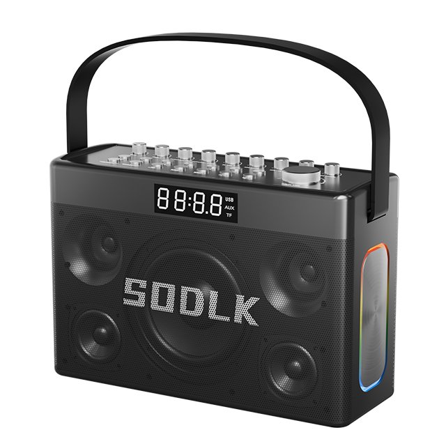 2024 woofer megaphone karaoke system boombox DJ smarts speakers professional sound portable wireless speakers with led light