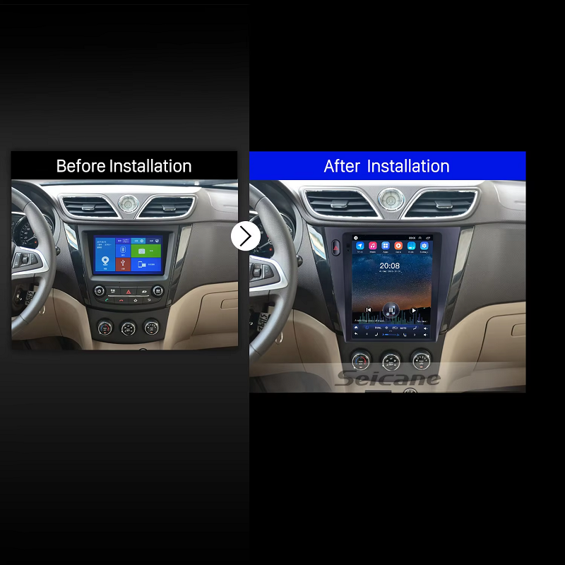 New 9.7" Android 10.0 Tesla Style Vertical Screen Car Multimedia Player Gps Navigation for 2016 SGMW S1 Car Radio
