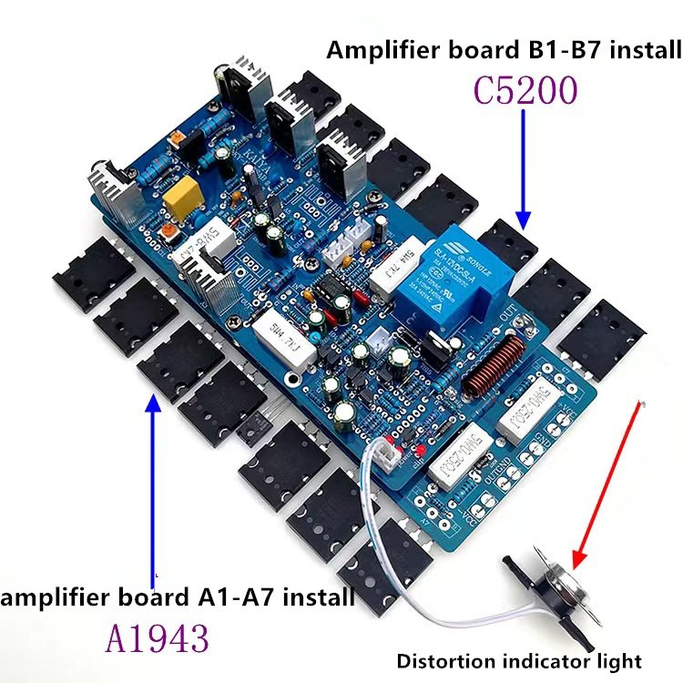 650W Mono Power Amplifier Transistor 5200 1943 Original High Power Tube Amp Board1943 5200 Amplifier Board