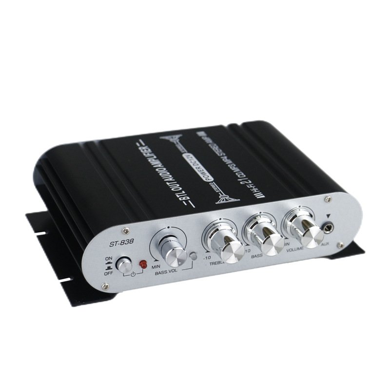 ST-838 Amplifier 2.0+ Subwoofer Amplifier 2.1 Channel Subwoofer Metal Aluminum Portable 2.1 Speaker Car Amplifier