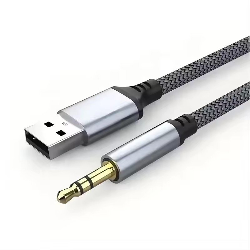 3.5mm Male AUX Audio Jack to USB 2.0 Male Charge Cable Adapter Cord Audio Adapter USB to 3.5mm Jack Male AUX to USB 2.0 Charge