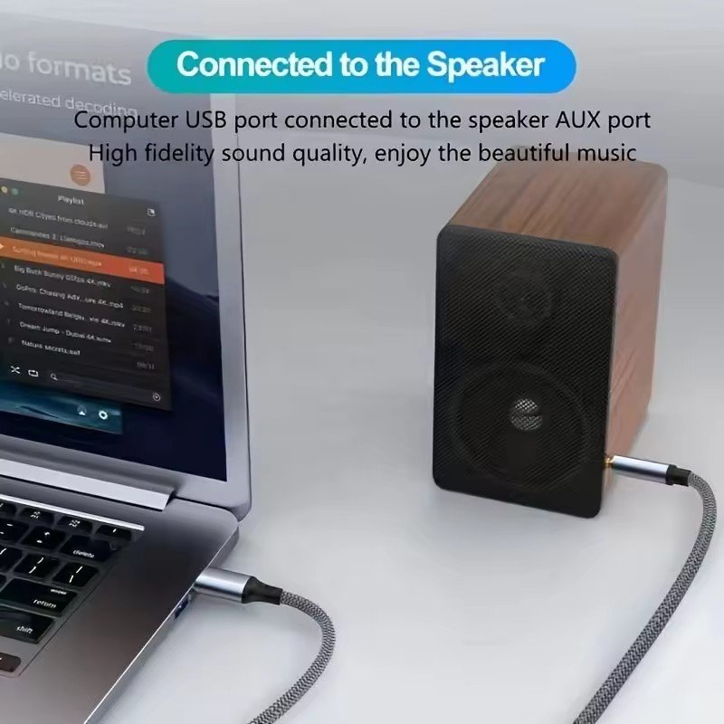 3.5mm Male AUX Audio Jack to USB 2.0 Male Charge Cable Adapter Cord Audio Adapter USB to 3.5mm Jack Male AUX to USB 2.0 Charge