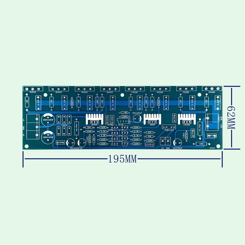 New Arrival 400W Mono Power Amplifier Board Original New 8Pcs Transistor 5200 1943 Big Power Amplifier Board 400 Watt
