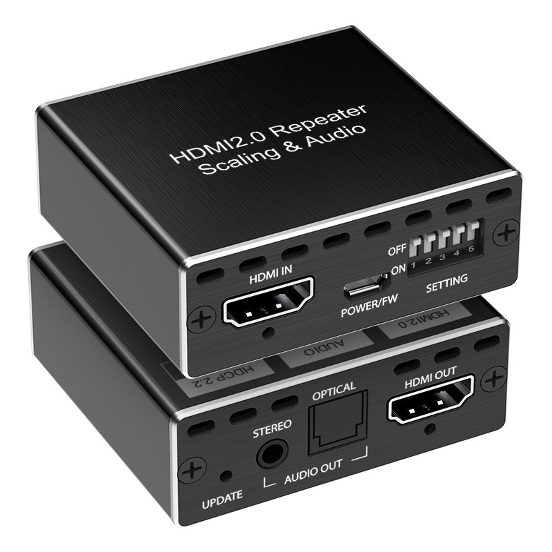 4k60 1x1 HDMI audio Extractor Supports Scaler Output,4K To 1080P Support Audio DE-embed HDR10 Digital Audio Format,