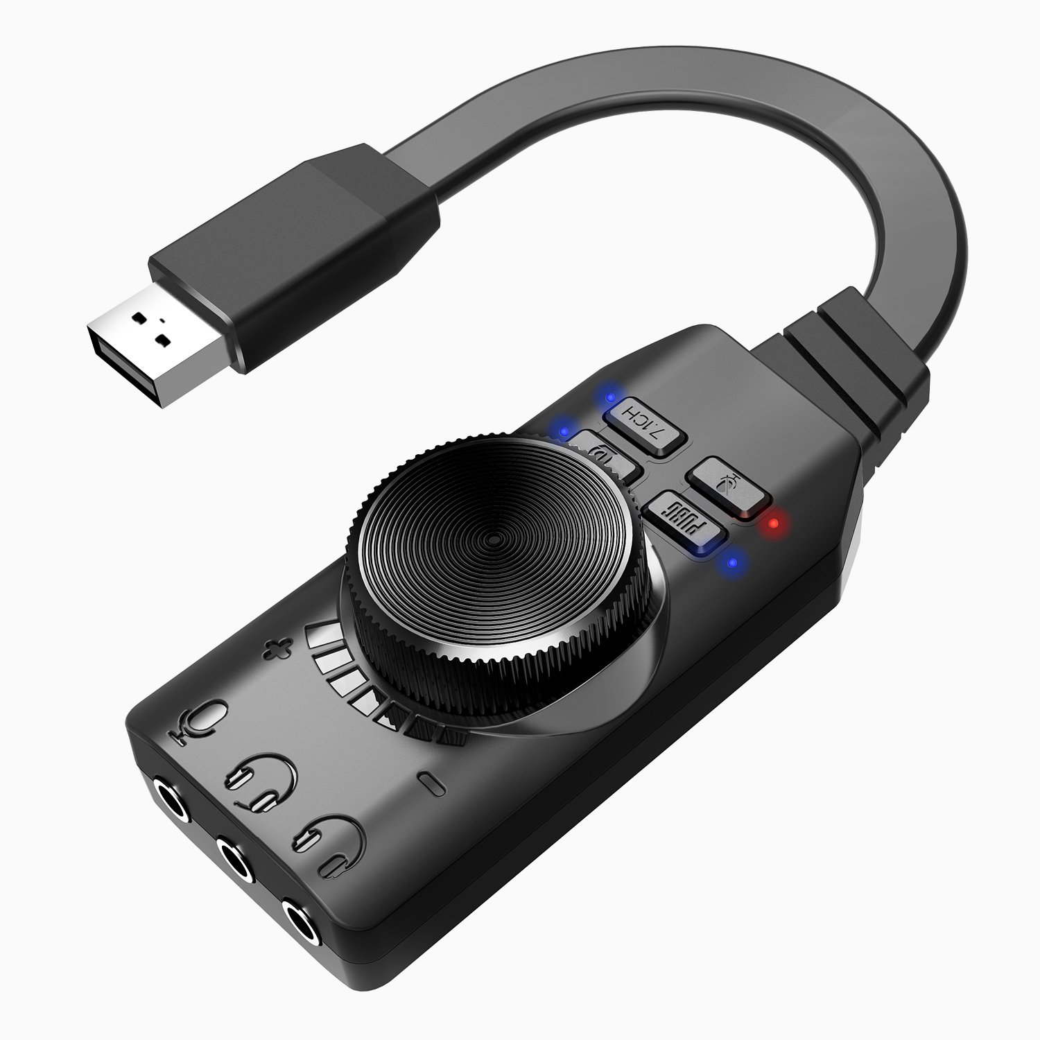 Gaming Sound Card USB Audio Interface External 3.5mm Microphone Audio Adapter Soundcard for Laptop PS4 Headset USB Sound Card