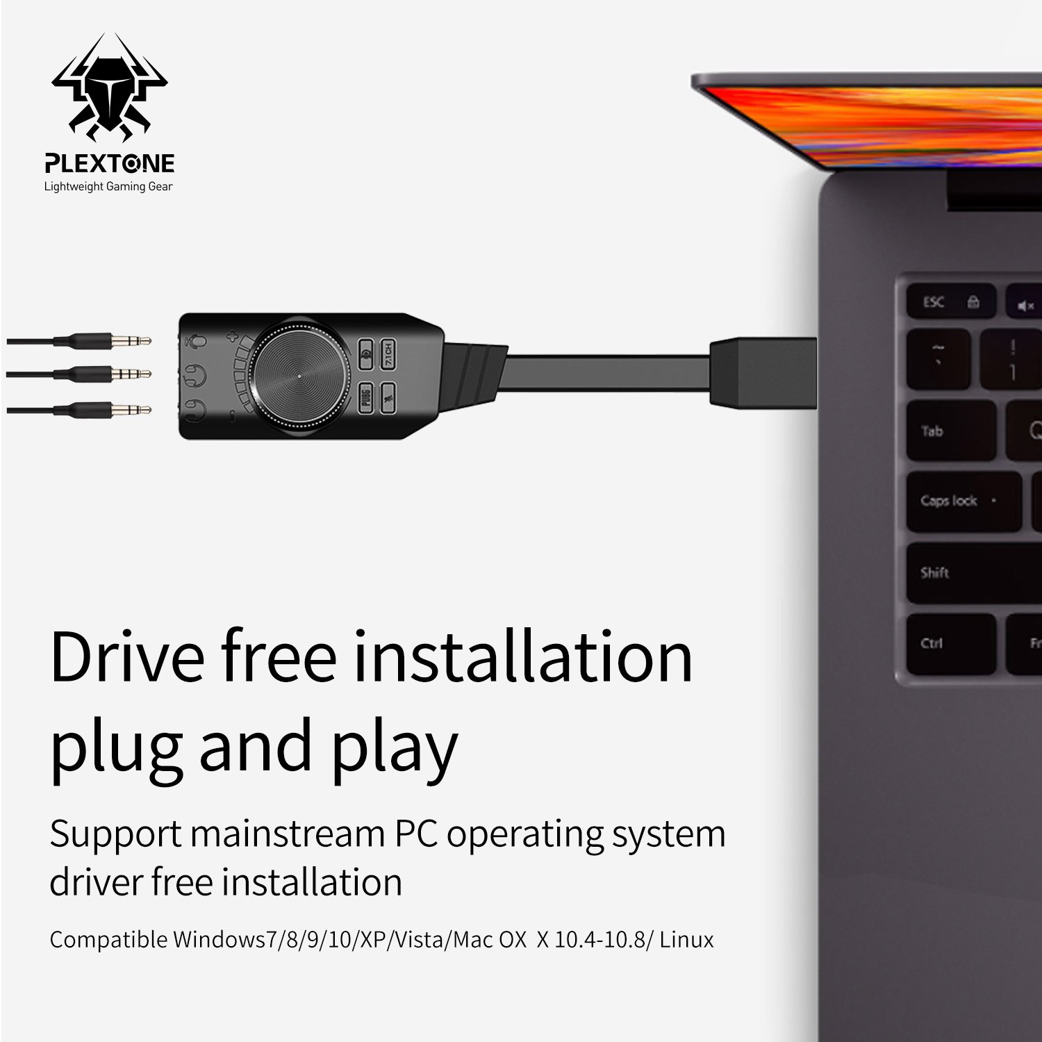 Gaming Sound Card USB Audio Interface External 3.5mm Microphone Audio Adapter Soundcard for Laptop PS4 Headset USB Sound Card