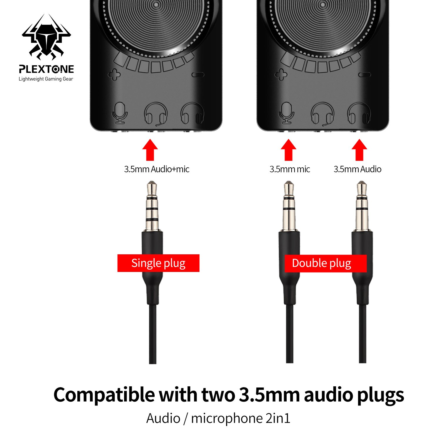 Gaming Sound Card USB Audio Interface External 3.5mm Microphone Audio Adapter Soundcard for Laptop PS4 Headset USB Sound Card