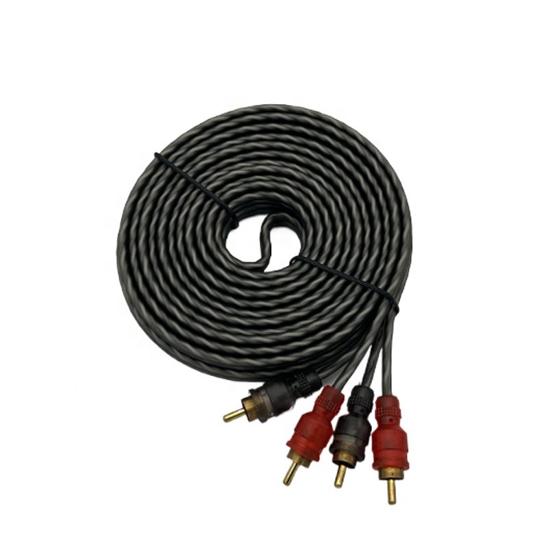 Good Price OFC Audio signal Cable High Quality Car Audio RCA Cable Amplifier RCA Connector 5m RCA Cable for Car