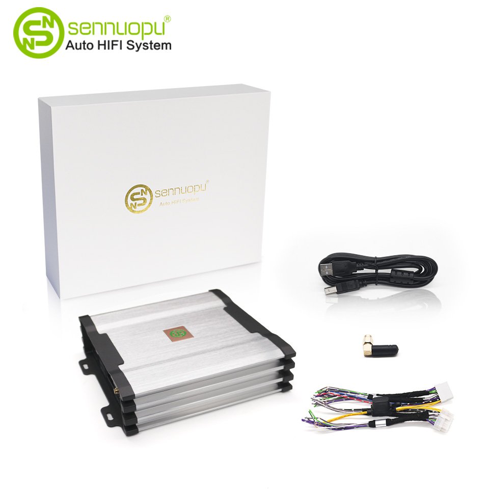 Sennuopu X812B 12 Ch Car Audio DSP 8 Ch AMP 50 Watts RMS Power with HD Bluetooth for BMW Universal Audio Sounds Card Class AB