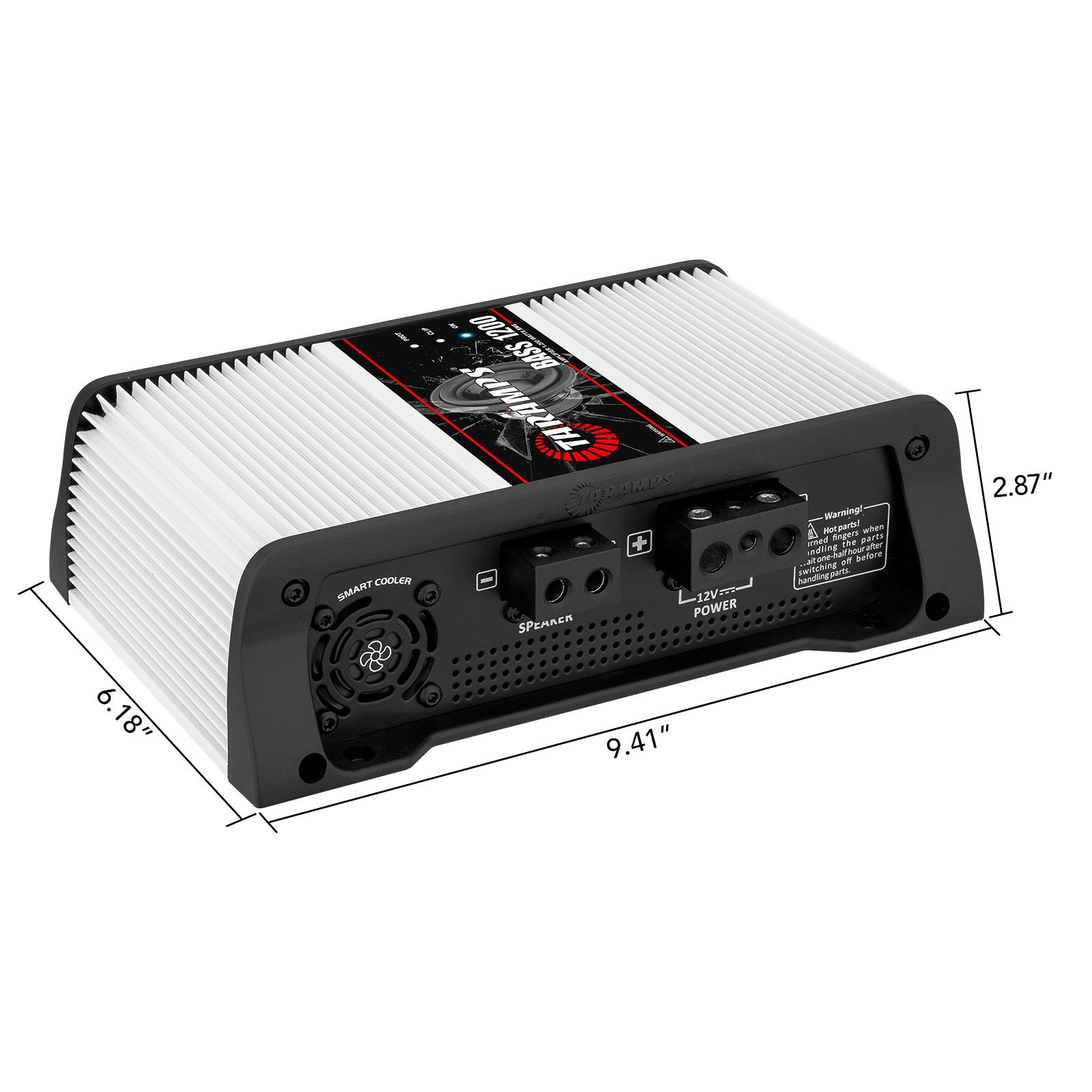 Taramps Bass 1200 1 Ohm Monoblock Amplifier 1200 Watts Rms 1 Channel Full Range RCA/High Level Input Car Audio Sub Bass System
