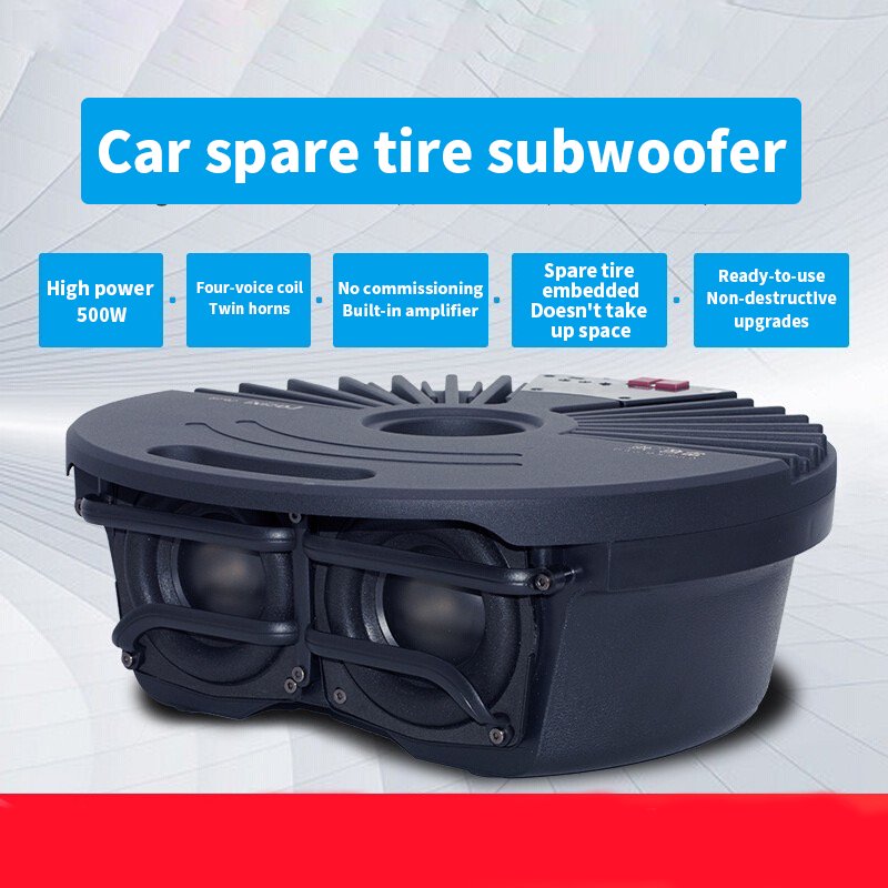 Auto Universal 15 16 18 Inch Exterior Electronics Car Powered Bass Speaker Car Amplifiers Audi Subwoofers for Spare Tire Tyre