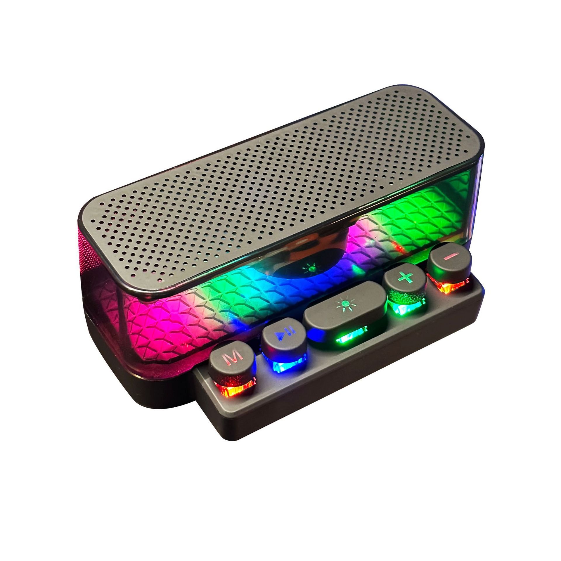 SHKL Wholesale Portable Wireless Speaker Transparent Keyboard Colorful Chip Music Studio Light Smart Gaming Party Outdoor Sport