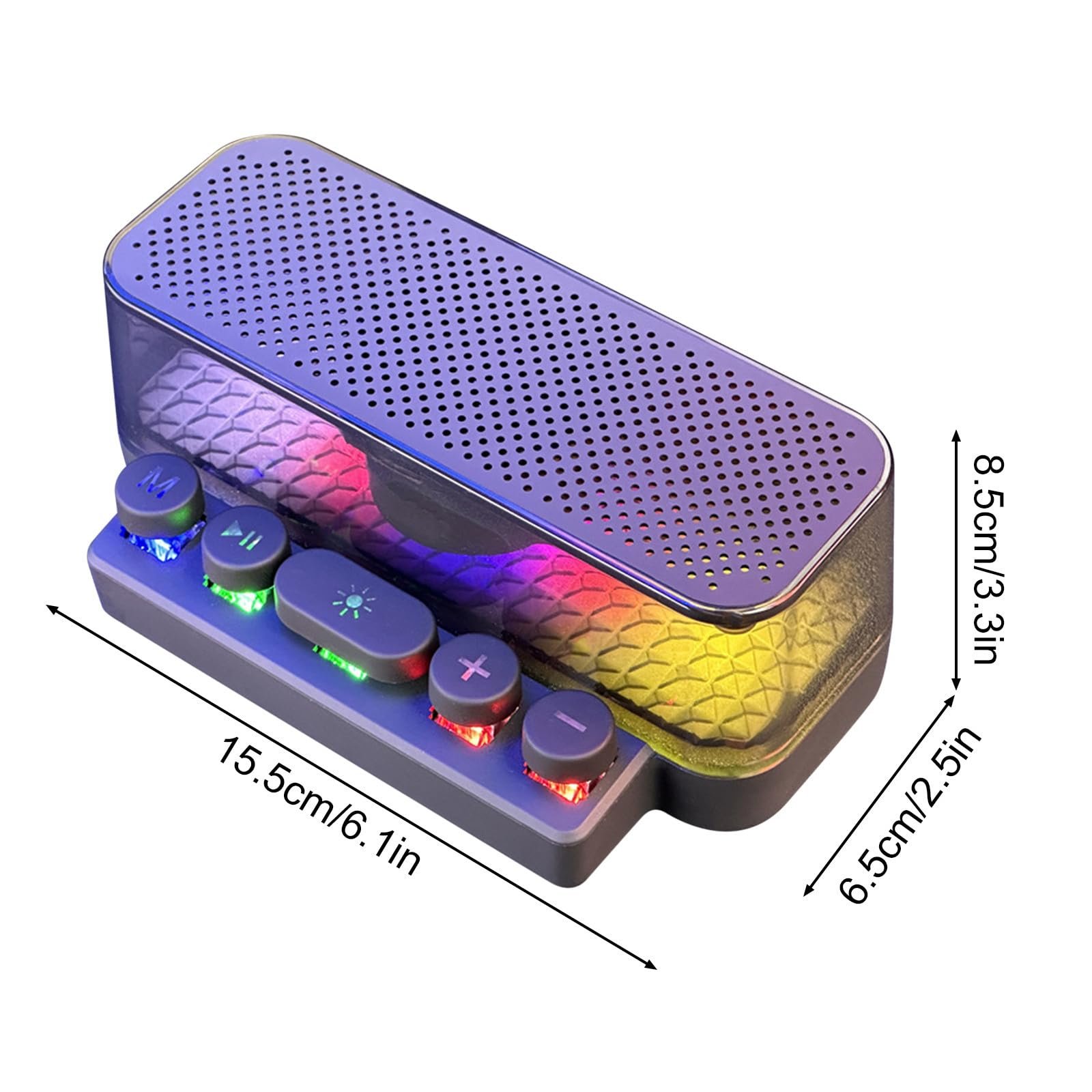 SHKL Wholesale Portable Wireless Speaker Transparent Keyboard Colorful Chip Music Studio Light Smart Gaming Party Outdoor Sport