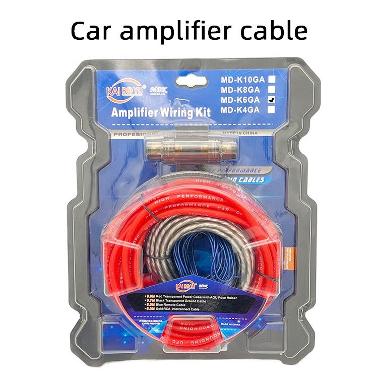 6GA Car Audio Installation Cable Kit CCA Car Amplifier Cable Set Good Quality Car Subwoofer Amplifier Wiring Kits