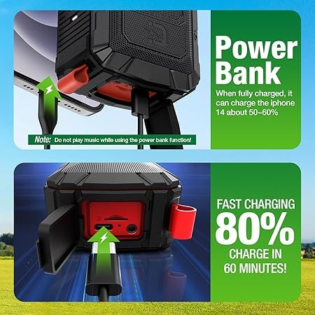 dprofy Magnetic golf cart speaker TWS bluetooth speaker golf gifts for golfer