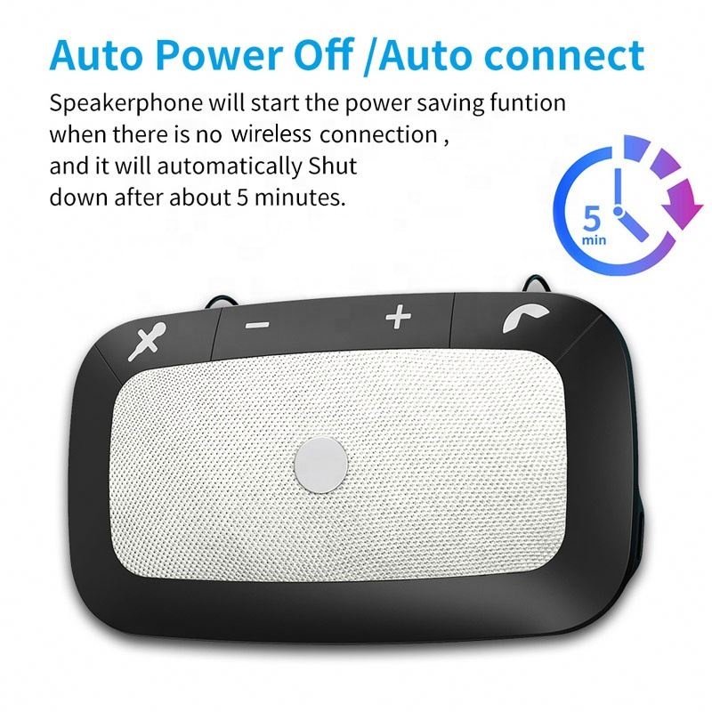 Wireless Audio Receiver Speakerphone Sun Visor Voice Mp3 Player Car Audio Handsfree Car Kit