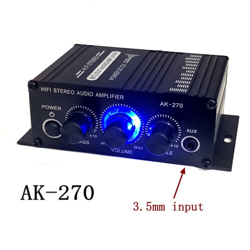 AK170 Mini Digital Audio Car Amplifier 200W X2 for Home Theater Club Party Music-for Home Stereo Amp