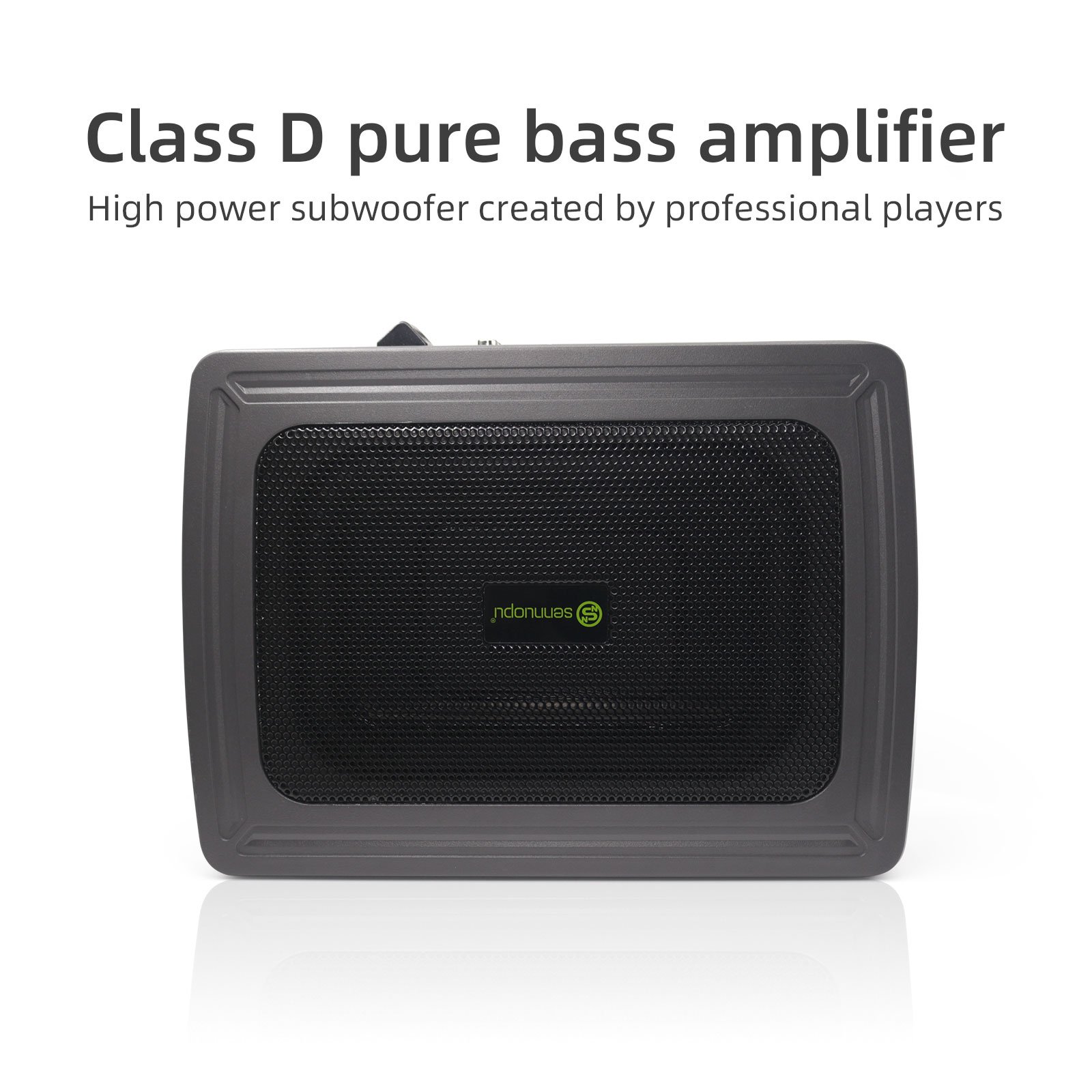 Sennuopu Wireless Car Audio Under Seat Subwoofer Active Flat Car Subwoofers with AMP