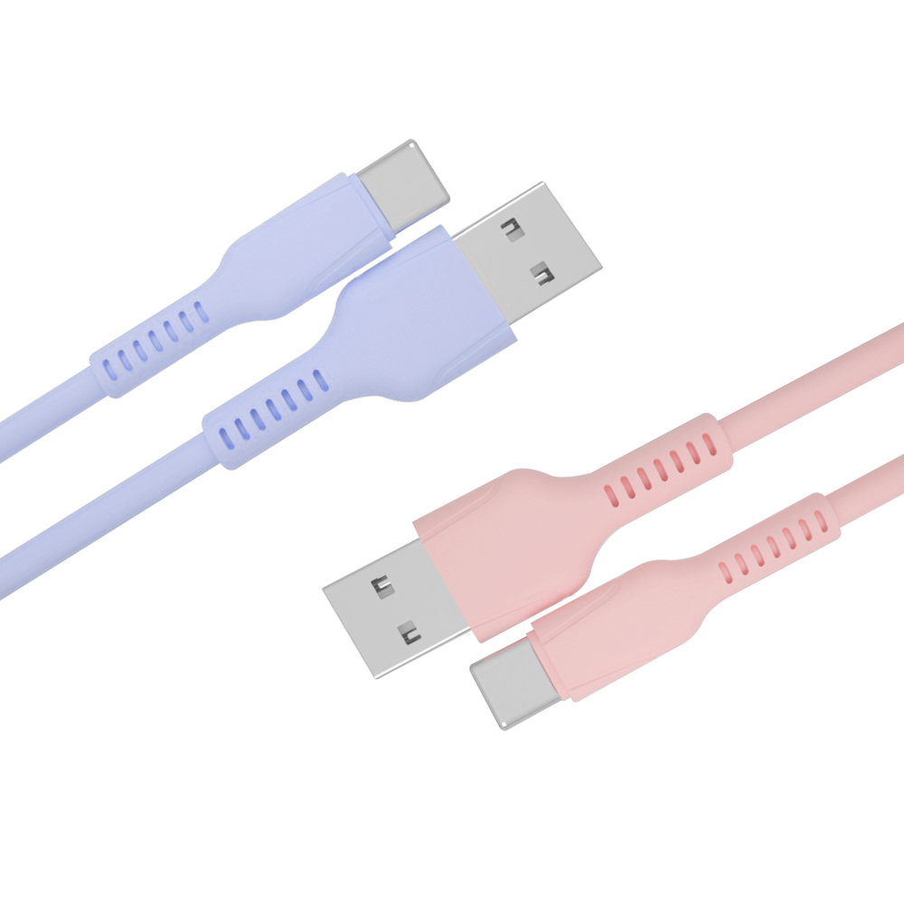 USB Type C Cable Quick Charge USB-C Fast Charging Mobile Phone color Silica gel Data Cable
