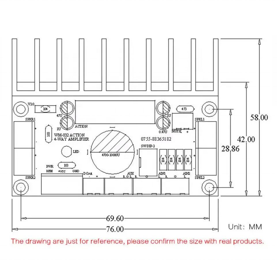 Amplifier Board TDA7388 4 Channels Replacement 4X41 Universal Module Accessories Car Audio HIFI Electronic Amplifier Board
