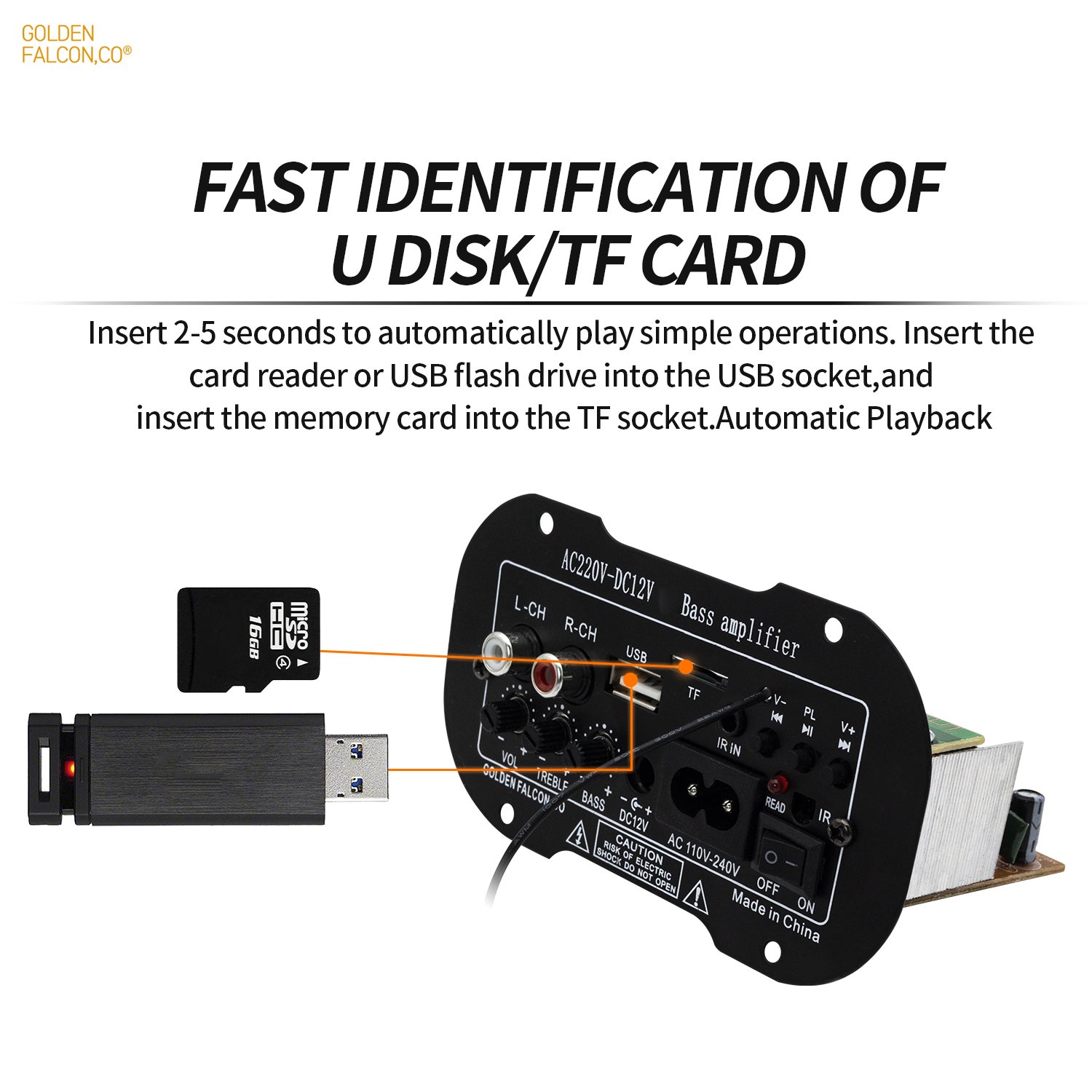 12V 220V TDA2003 Subwoofer HI-FI Bass Power Amplifier Car High Power Bass Amplifier Board with BT USB Remote Control